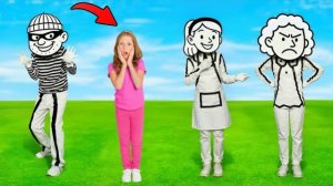 Настя с друзьями попали в бумажный мир