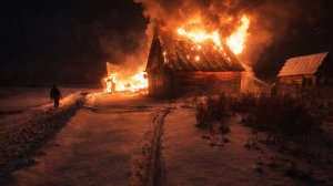 Горит 2 дома в новогоднюю ночь.