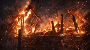 Возгорание бани