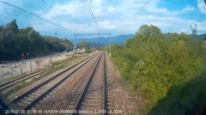 Туапсе-Гойтх из кабины машиниста поезда.