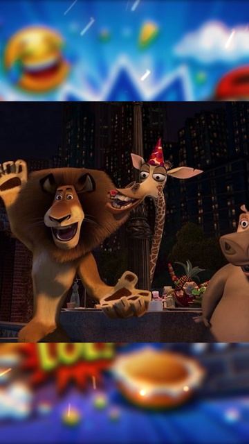 🦁Мадагаскар 1 : Самые смешные моменты❤️ #6