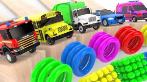 Экскаваторы краны, бетоносмесители, пожарные машины, полицейские машины зажигательная детская музыка