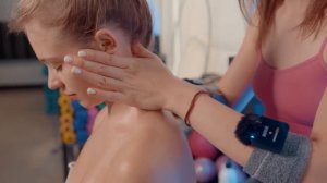 ASMR Sport Shoulders Massage on Fitball by Liza Masseur