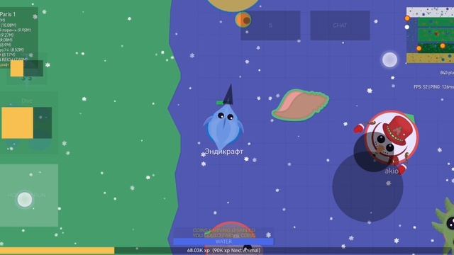 Новогодние приключения ЭндиКрафта в Mope.io.