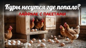 Куры не несутся в гнёзда? Простой способ с пакетами 🐓🐔