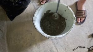 Как развести плиточный клей миксером / шуруповёртом /