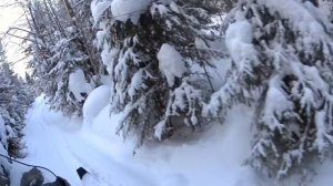 Покатушки на самодельном снегоходе