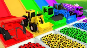 Учим цвета с помощью уличных машинок на волшебной игровой площадке у бассейна - Игры для детей