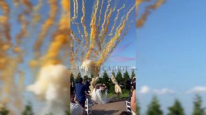 2 веерных ряда - оранжевые