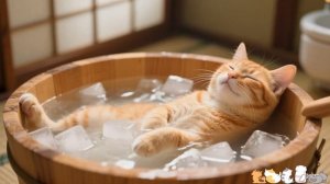 Наденьте наушники🎧 Слушайте, как Кошка готовит ледяную крошку, поливает, мурлычет, расслабляясь и и