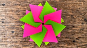Цветок из бумаги Поделки оригами на 8 марта