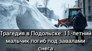 В Подольске при расчистке снега нашли тело 11-летнего мальчика.