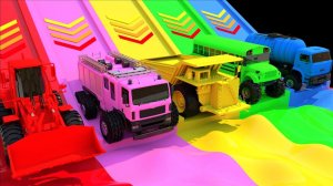 Учим цвета с помощью цветной воды - бассейн, улица, транспорт, игровая площадка, игры для детей