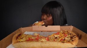 ASMR SWEET CHICKEN CURRY PIZZA MUKBANG