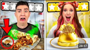 Еда из ЛУЧШИХ vs ХУДШИХ РЕСТОРАНОВ !