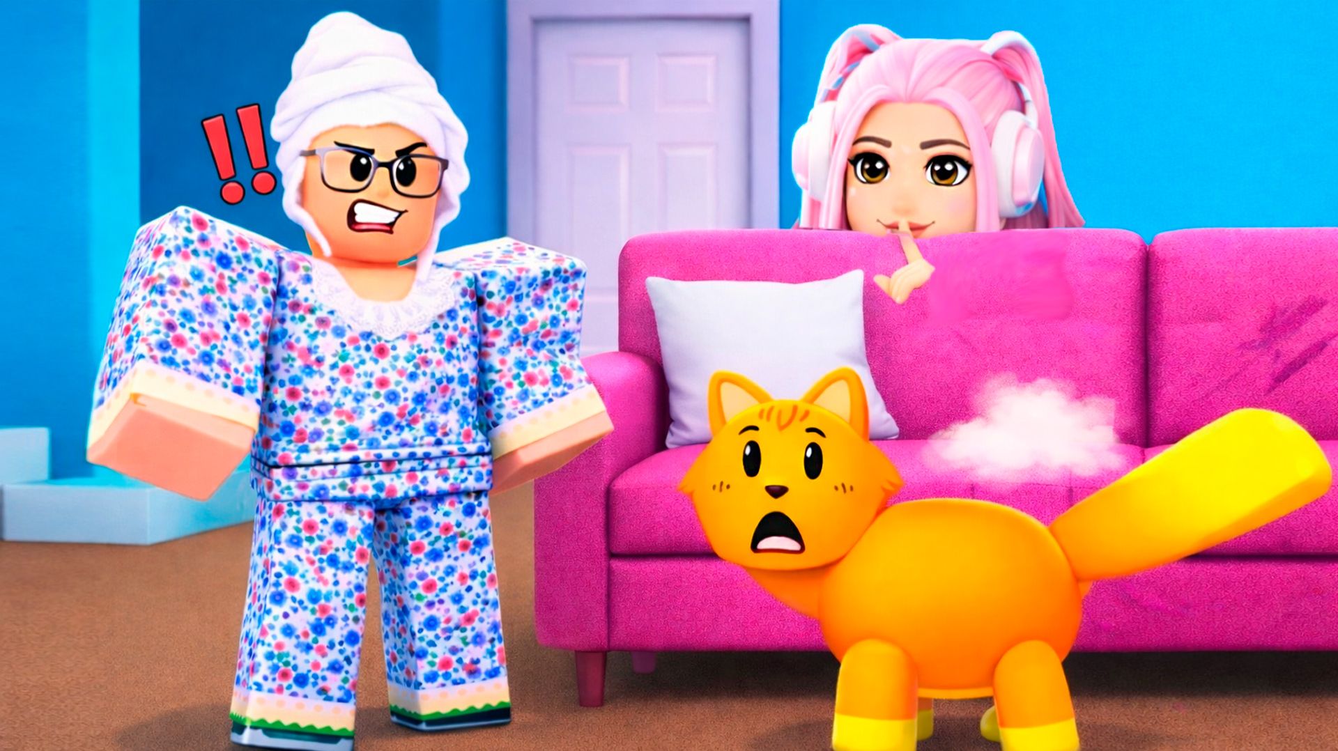 КОТЫ ПРОТИВ БАБУЛИ В РОБЛОКС! ПЛОХИЕ КОТИКИ VS ПЛОХАЯ БАБУЛЯ! смотреть онлайн