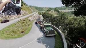Гигантский грузовик в узких улочках 🚛 BeamNG.Drive на Thrustmaster TX 💥