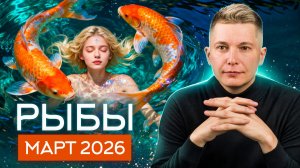 Рыбы Март 2026 - ключевое затмение в Деве и энергичный Марс в Рыбах. Душевный гороскоп Павел Чудинов