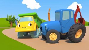 КЛАД🚀🚀🚀Синий трактор на детской площадке🚀🚀🚀