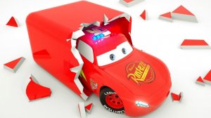 Учим цвета вместе с Молнией Маккуином, Грузовиком Мак и уличным транспортным средством. Дисней Тачки