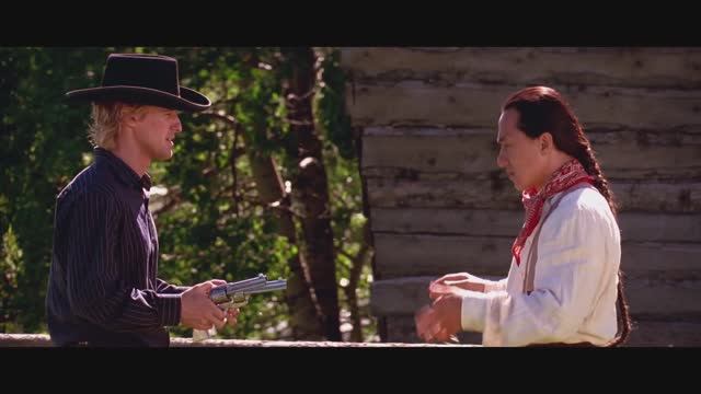 Шанхайский полдень: Рой учит Джона ковбойским штучкам