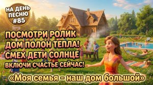 НА ДЕНЬ ПЕСНЮ #85 | Семейная ПЕСНЯ-АФФИРМАЦИЯ Дом/Богатство | «Моя семья - наш дом большой»
