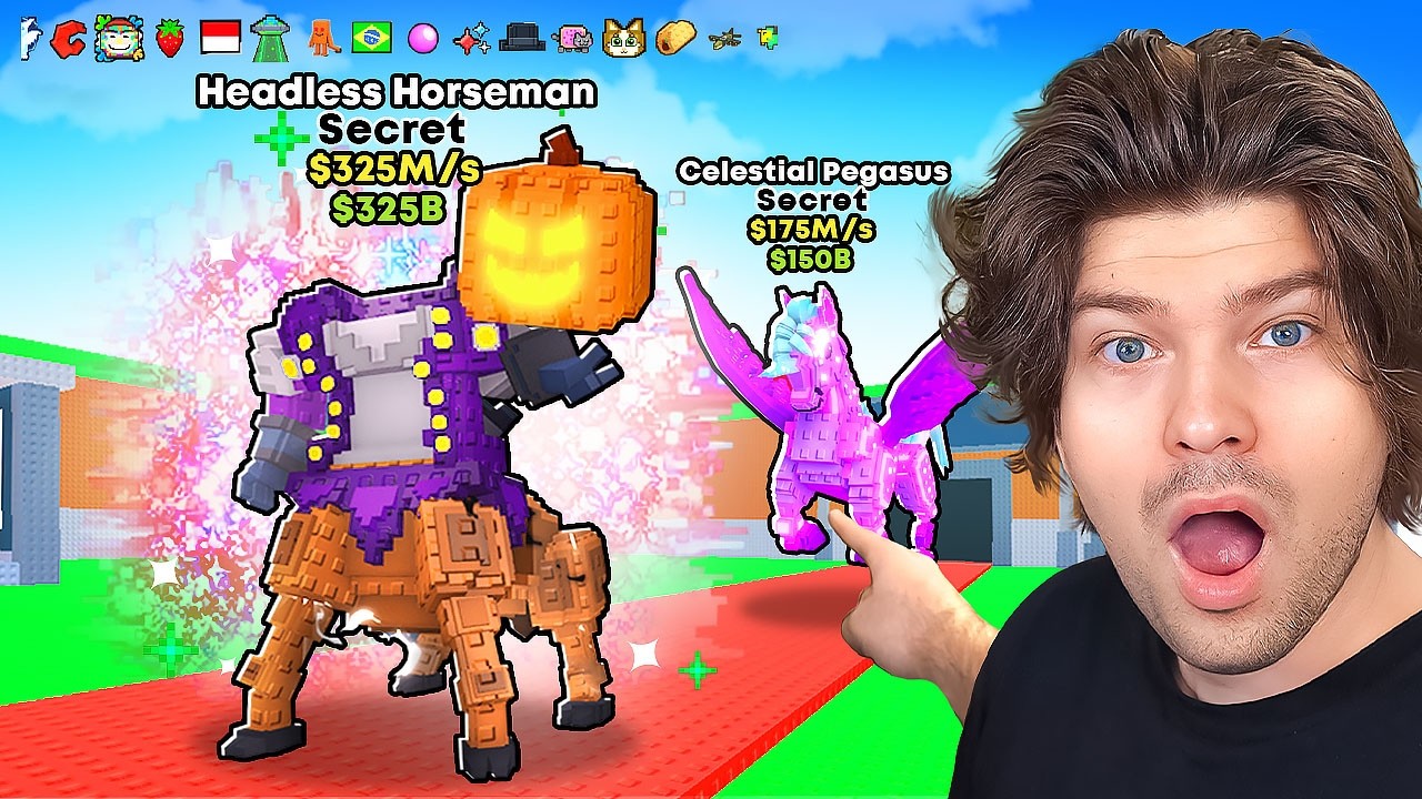 😱HEADLESS HORSEMAN СТАЛ OG ! + CELESTIAL PEGASUS от SAMMY в Steal a Brainrot! смотреть онлайн