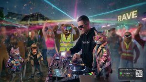 Рейв в деревне 24/7. Звёзды над головой, бас в груди. Кошачий продюсер и команда "рвут танцпол"