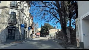 Ялта. С Московской на Рузвельта, Свердлова, до Фонтанной ул. 10.02.2026. Крым. Crimea. Yalta.