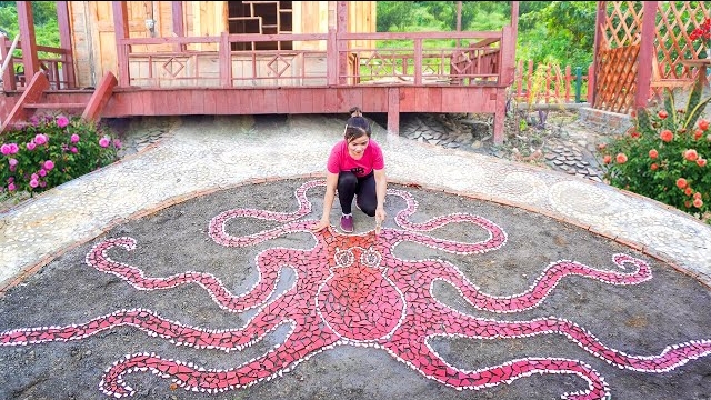 Заливаю бетоном и красиво украшиваю передний двор. Серия 21. Хуан Ли смотреть онлайн