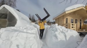 6 соток 24 февраля 2026 года. 1 часть. Топлю камин в новом домике.