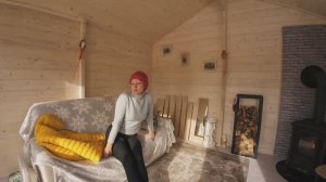 6 соток 24 февраля 2026 года. 1 часть. Топлю камин в новом домике.