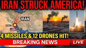 💥 IRAN STRUCK AMERICA! 4 missiles and 12 drones hit the U.S. Navy base in Kuwait!