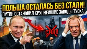 ПОЛЬША ОСТАЛАСЬ БЕЗ СТАЛИ! Путин остановил крупнейшие заводы Дональда Туска
