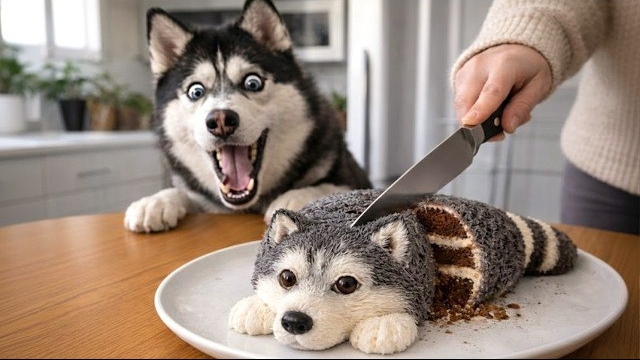 Реакция животных на разрезание торта. Смешные реакции смотреть онлайн