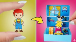 🏠 Бумажные домики для кукол! Мини-дома из коробок | Преображение