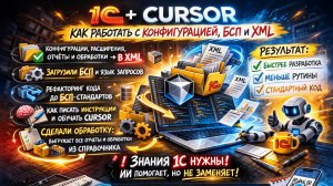 Не будь прокладкой между 1С и ИИ (Cursor): как работать с конфигурацией, БСП и XML | Практика с нуля