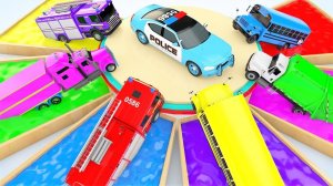 Экскаватор, пожарная машина, полицейская машина, мусоровоз, трактор. Замечательные песенки для детей