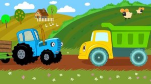 Синий трактор и Катерок🚀🚀🚀 Аудио сказка с картинками для детей малышей🚀🚀🚀