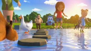 Песенки для детей — Как говорят животные? Синий трактор на ферме 🚜🐄 Развивающая песня