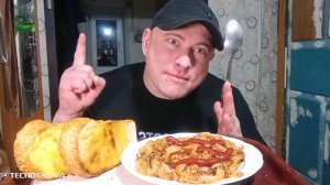 мукбанг/обжорыч/Тушёная капуста с фаршем)