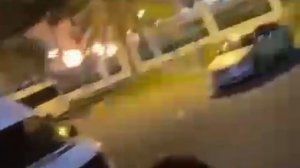 Момент удара иранского беспилотника по международному аэропорту Бахрейна