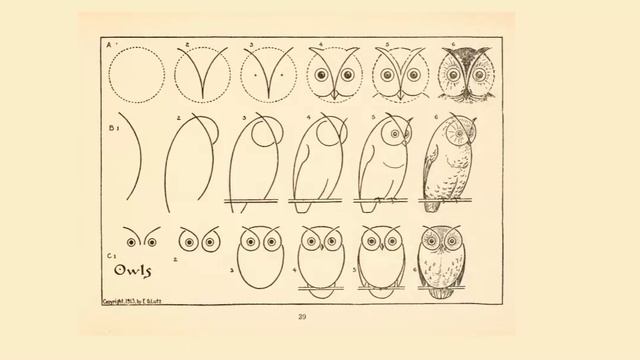 Как нарисовать сову?  вариант № 2, 3. 4