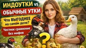 Индоутки vs обычные утки 🦆 Что ВЫГОДНЕЕ на самом деле? Честное сравнение без мифов 💰



Что выгодн