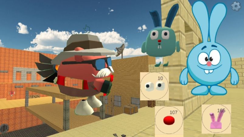 Как сделать скин Кроша из мультика «Смешарики» в ChickenGun (Чикен Ган) #ЧГ #ChickenGun #ЧикенГан