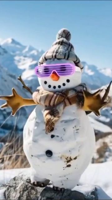 снеговик спортсмен #snowman #снеговик