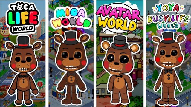 🐻 МИШКА ФРЕДДИ В АВАТАР ВОРЛД И ТОКА БОКА AVATAR WORLD TOCA FNAF! СМОТРИМ В РАЗНЫХ ИГРАХ! РЕАКЦИЯ