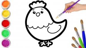 мультик для детей- Как нарисовать КУРОЧКУ для детей/Простой рисунок КУРОЧКИ для детей