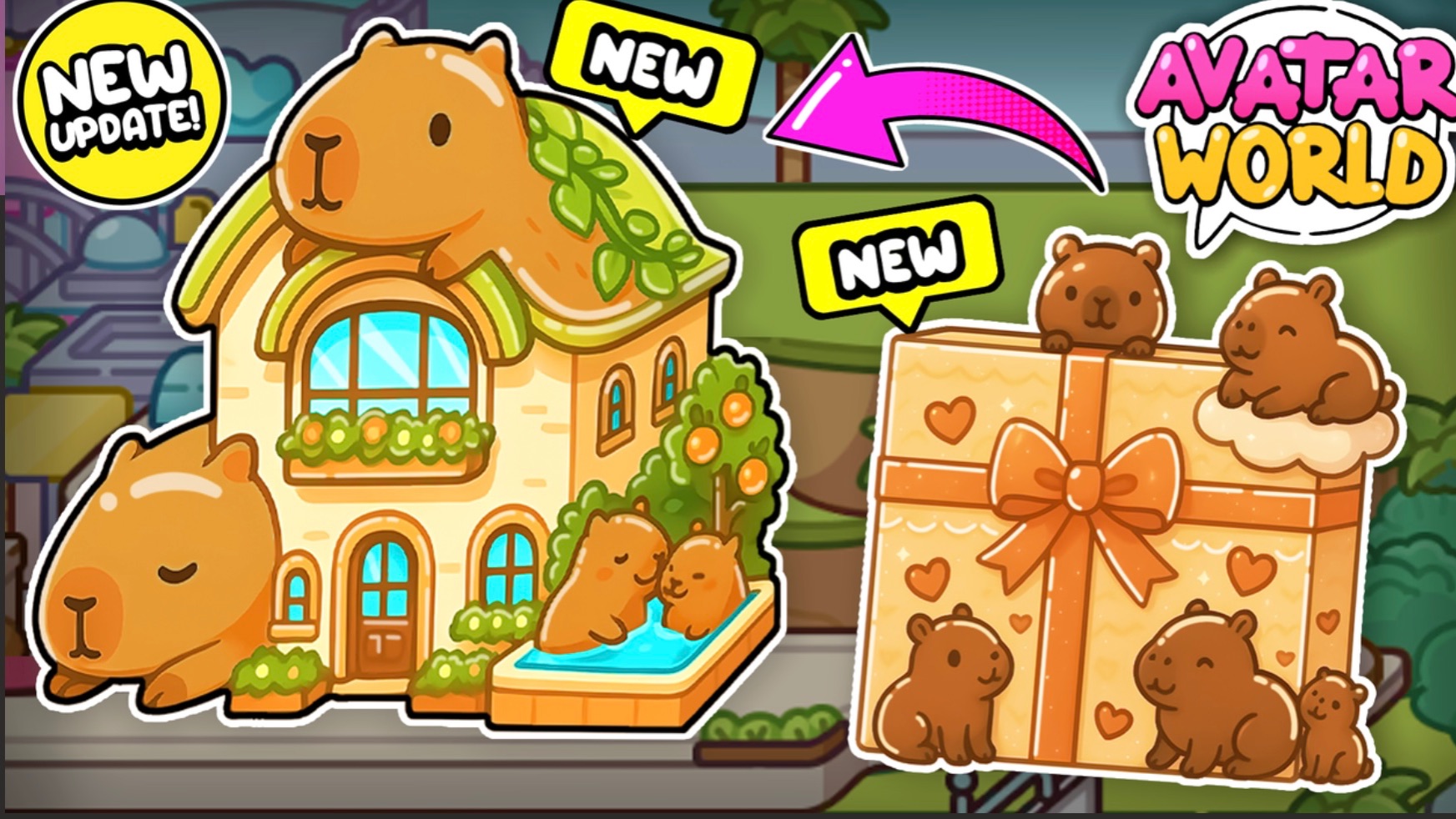 Капибары в Avatar World. Секретный дом Капибар
