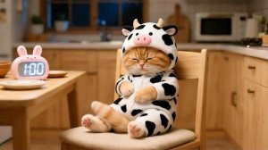 Когда рыжий котенок проголодается 😢, мама-кошка готовит с любовью 💕